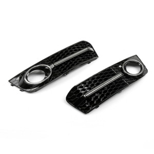 LH+RH Chrome Honey Comb Fog Light Cover Grille Grills Fit Audi A4 B8 09-12