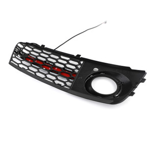 2X Honeycomb Mesh Grille Flowing LED Fog Light Turn Signal For AUDI A4 B8 09-11 Black