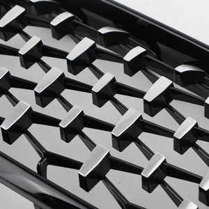 2PCS Meteor Chrome/Black Front Kidney Grille Grill Fit 2014 - 2016 BMW X5 F15