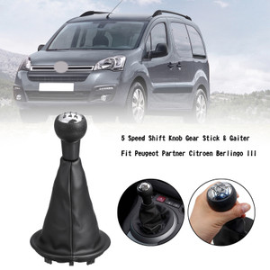 5 Speed Shift Knob Gear Stick & Gaiter Fit Peugeot Partner Citroen Berlingo III