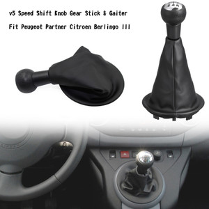 5 Speed Shift Knob Gear Stick & Gaiter Fit Peugeot Partner Citroen Berlingo III