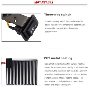 12V Warmer Heated Handlebar Shrinkable Hot Grips Bars Universal  For Motorcycle