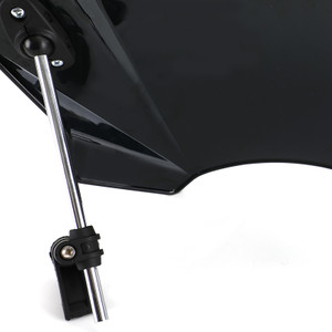 Universal Motorcycle Adjustable Wind Screen Windshield 22MM 25MM 28MM Handlebar BLK