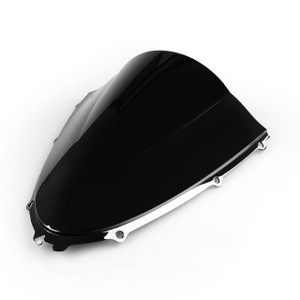 Windshield Windscreen Protector for Kawasaki ZX14R 2006-2018 Double Bubble, Black