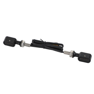 LED Rear Mini E Mark Turn Signal Indicator For Sportster Touring Dyna Black Smoke