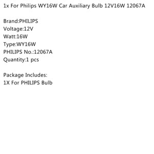1x For Philips WY16W Car Auxiliary Bulb 12V16W 12067A