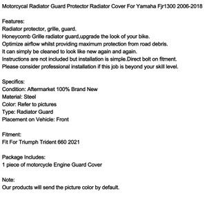 Motorcycal Radiator Guard Protector Radiator Cover For Yamaha Fjr1300 06-18