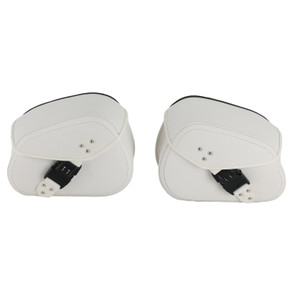 Pair Motorcycle Luggage Saddle Bikes Tool Side Hanging Bag Waterproof White