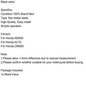 Air System Intake Reed Valve System Fits For Honda NSR50 AC10 CRM50