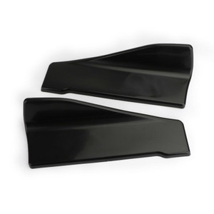 2pcs 35cm Skirt Spoiler Rear Lip Extension Rocker Splitters Winglet Wings Black