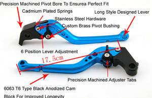 Brake Clutch Levers For Kawasaki ZX6R/ZX636R/ZX6RR ZX 12R Z1000 ZZR600 Black