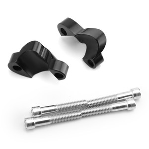 Black 1" Handlebar Riser Extensions For Sportster XL1200X Forty Eight 48 10-18