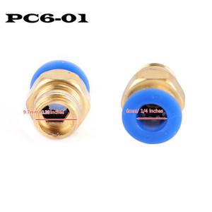 10x Pneumatic 1/4" Tube X 1/8" NPT Male Connector Push In To Air Connect Fitting