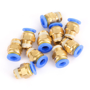 10x Pneumatic 1/4" Tube X 1/8" NPT Male Connector Push In To Air Connect Fitting