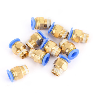 10x Pneumatic 1/4" Tube X 1/8" NPT Male Connector Push In To Air Connect Fitting
