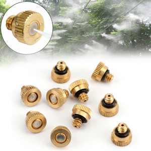 50X Brass Misting Nozzles Water Mister Sprinkle For Cooling System 0.012" 10/24