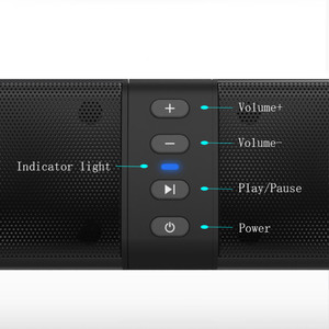 Portable Surround Sound Bar Wireless Subwoofer 2 Speaker System TV Home Theater