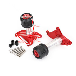 CNC Red Motorcycle Frame Slider Anti Crash for Honda MSX125 SF Grom 2013-2019
