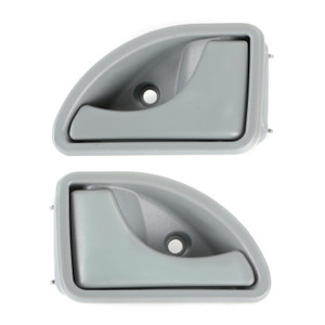 2X Inner Door Handle Gray Front Left + Right For Renault Kangoo Twingo I