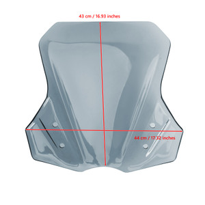 ABS Motorcycle Windshield WindScreen fit for Suzuki DL650 V-STROM 2017-2021 Gray