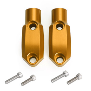 CNC Master Cylinder Handlebar Clamp 10mm Mirror Mount 32mm Center For Kawasaki