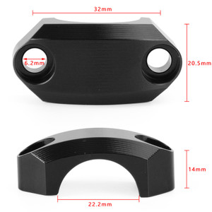 7/8" Brake Master Cylinder Clutch Clamp Cover fits 22mm Standard Bar For Honda