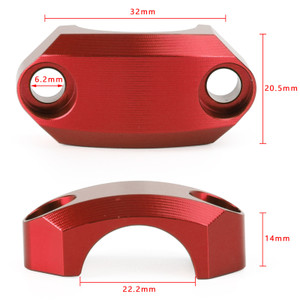 7/8" Brake Master Cylinder Clutch Clamp Cover fits 22mm Standard Bar For Ducati