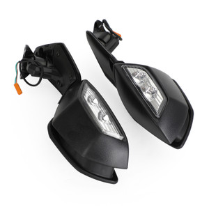 Rearview Side Mirrors w/Turn Signal For Kawasaki ZX-10R ZX-10RR Ninja 2016-2020