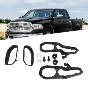 Front Black Tow Hooks Left & Right with Mopar 82215268AB for 2019 2020 Ram 1500
