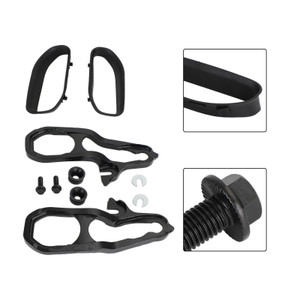 Front Black Tow Hooks Left & Right with Mopar 82215268AB for 2019 2020 Ram 1500
