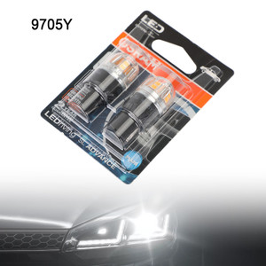 2x For OSRAM 9705Y Car Auxiliary Bulbs LED WY21W 12V2.5W WX3x16d