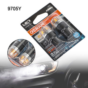 2x For OSRAM 9705Y Car Auxiliary Bulbs LED WY21W 12V2.5W WX3x16d