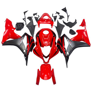 2007-2008 Honda CBR600RR Red Amotopart Fairing Kit Bodywork ABS #10 Generic
