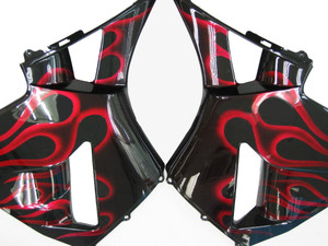 ABS Injection Mold Bodywork Fairing Kit For Honda CBR600RR 2005 2006 Red Flame #18