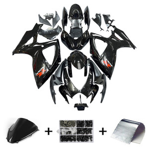 2006-2007 Suzuki GSXR 600 750 Black INJECTION Fairing Bodywork Kit Amotopart Fairing