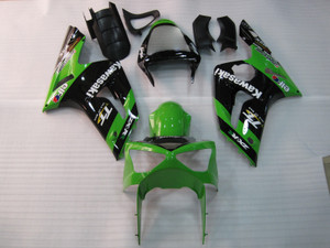 Injection Fairing Kit Bodywork Plastic ABS fit For Kawasaki ZX6R 2003-2004 #22