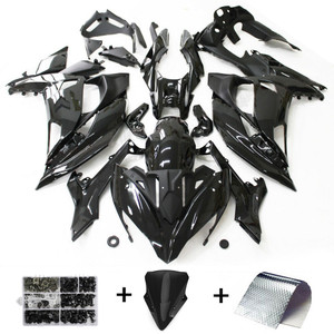 Injection Fairing Kit Plastic Fit for Kawasaki Ninja 650 EX650 2017-2019 Gloss Black #13