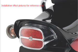 LED Tail Brake Light Bar & Shield Harley Dyna Super Glide Convertible FXDS CONV, Custom FXDC/EFI FXDCI, FXD/EFI FXDI, Sport FXDX/T Sport FXDXT Black