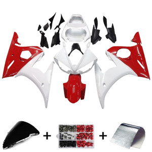2005 Yamaha YZF 600 R6 Amotopart Injection Fairing Kit Bodywork Plastic ABS #7