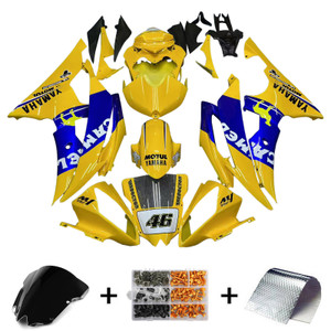 2008-2016 Yamaha YZF 600 R6 Injection Fairing Kit Bodywork Plastic ABS #126 Amotopart Fairing