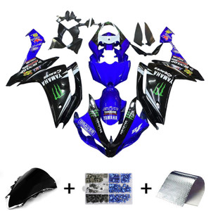 2007-2008 Yamaha YZF 1000 R1 Injection Fairing Kit Bodywork Plastic ABS #107 Amotopart Fairing
