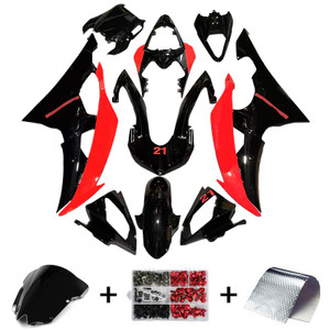 2008-2016 Yamaha YZF 600 R6 Injection Fairing Kit Bodywork Plastic ABS #154 Amotopart Fairing