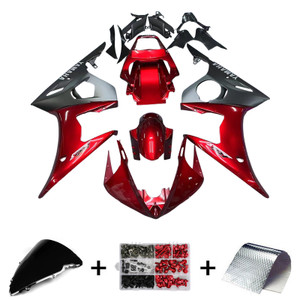 2005 Yamaha YZF 600 R6 Injection Fairing Kit Bodywork Plastic ABS #135 Amotopart Fairing