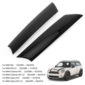 2x Front A Pillar Black Windshield Post Trims 51137272583/84 For Mini R55 R56