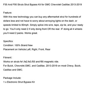 F55 And F95 Struts Strut Bypass Kit for GMC Chevrolet Cadillac 2013-2019
µÂÓï±êÌâ¹Ø¼ü´Ê