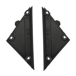 Gloss Black Left & Right Door Mirror Flag Cover Moldings For Fiat 500 2012-2017