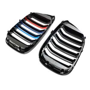 2PCS M-Color Kidney Grill Grille 51138469959 fit BMW G01 X3 G02 X4 Gloss Black