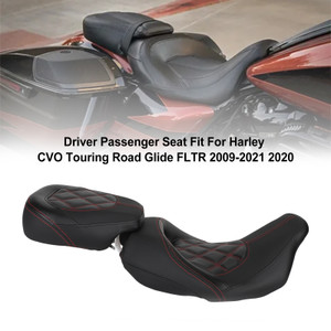 Driver Passenger Seat Red Fit For Harley Cvo Touring Road Glide Fltr 09-21 20