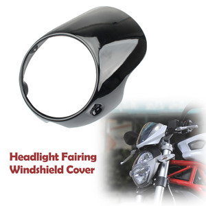 Headlight Fairing Windshield Cover For CB150 Bonneville T100 Monster Gloss Black