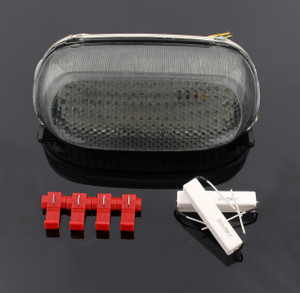 LED Taillight + Turn Signals For Kawasaki ZZR600 ZZR250 2004 ZX600E 94-04 ZX11R /ZX11 93-01 Smoke